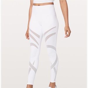 🍋Lululemon Wunder Under HR7/8 TightMesh leggings